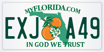 FL license plate EXJA49