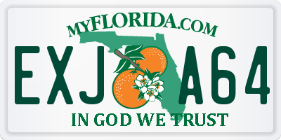 FL license plate EXJA64