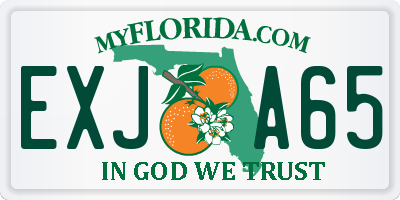 FL license plate EXJA65
