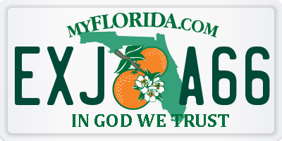 FL license plate EXJA66