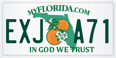 FL license plate EXJA71