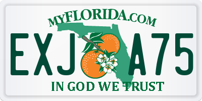 FL license plate EXJA75