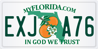 FL license plate EXJA76