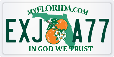 FL license plate EXJA77