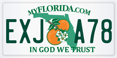 FL license plate EXJA78