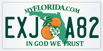 FL license plate EXJA82