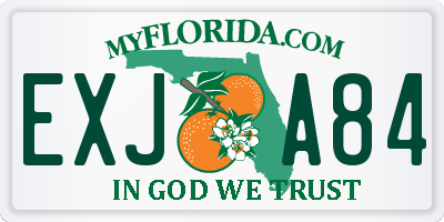 FL license plate EXJA84