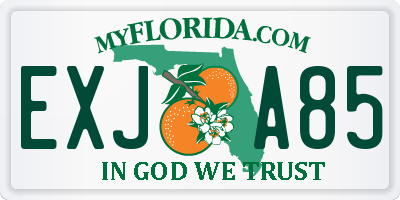 FL license plate EXJA85