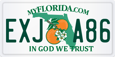 FL license plate EXJA86