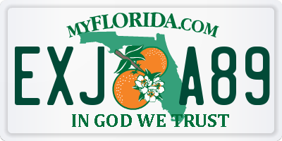 FL license plate EXJA89