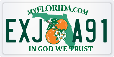FL license plate EXJA91
