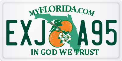FL license plate EXJA95