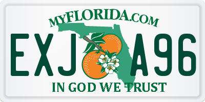 FL license plate EXJA96