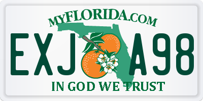 FL license plate EXJA98