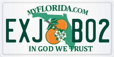 FL license plate EXJB02