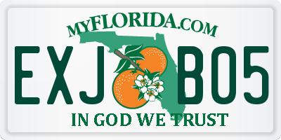 FL license plate EXJB05