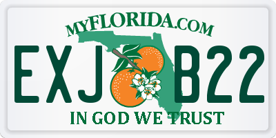 FL license plate EXJB22