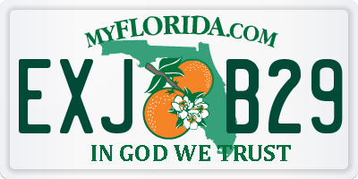 FL license plate EXJB29