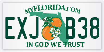 FL license plate EXJB38