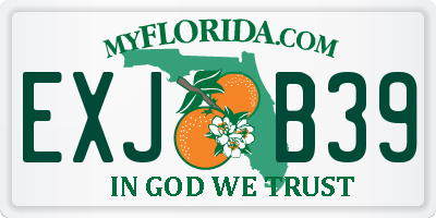 FL license plate EXJB39