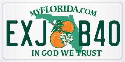FL license plate EXJB40