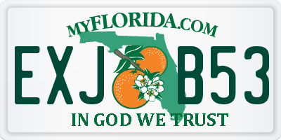 FL license plate EXJB53