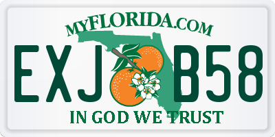 FL license plate EXJB58