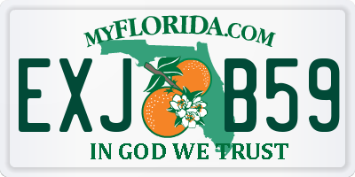 FL license plate EXJB59