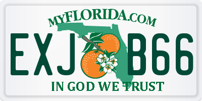 FL license plate EXJB66