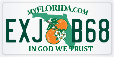 FL license plate EXJB68