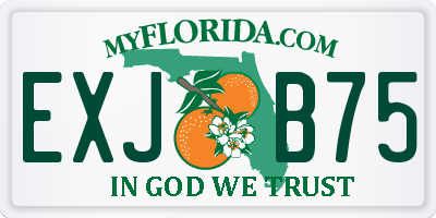 FL license plate EXJB75