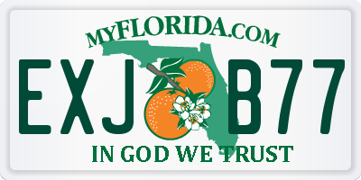 FL license plate EXJB77