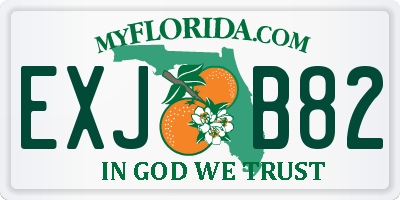 FL license plate EXJB82