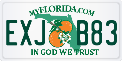 FL license plate EXJB83