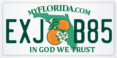 FL license plate EXJB85