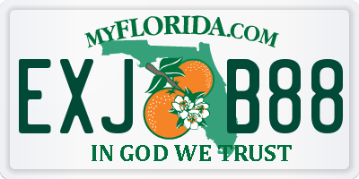 FL license plate EXJB88