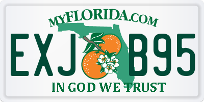 FL license plate EXJB95