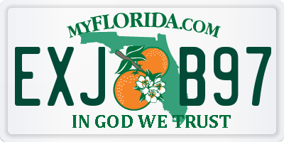 FL license plate EXJB97