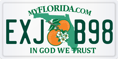FL license plate EXJB98