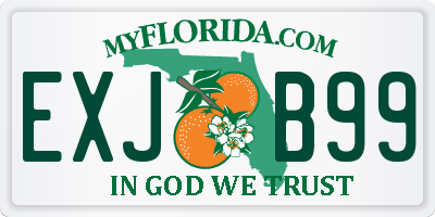 FL license plate EXJB99