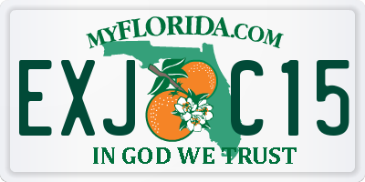 FL license plate EXJC15