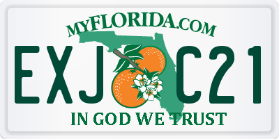 FL license plate EXJC21