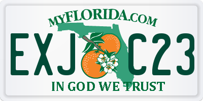 FL license plate EXJC23