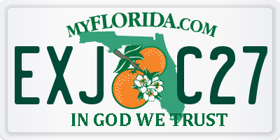 FL license plate EXJC27