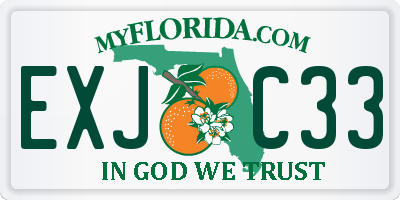 FL license plate EXJC33
