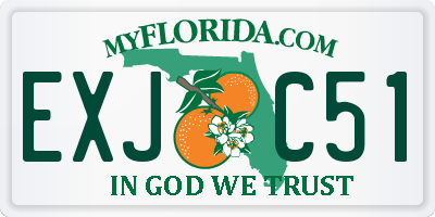 FL license plate EXJC51