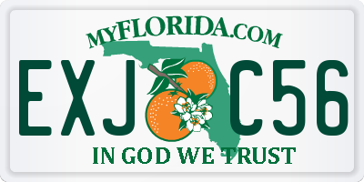 FL license plate EXJC56