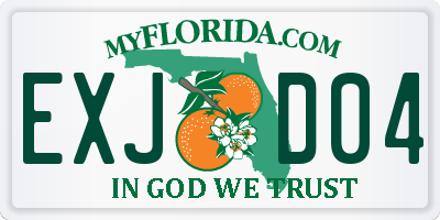 FL license plate EXJD04