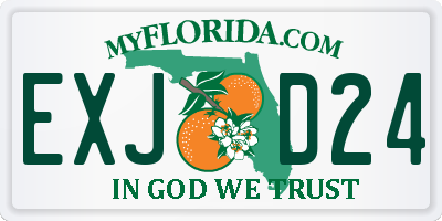 FL license plate EXJD24