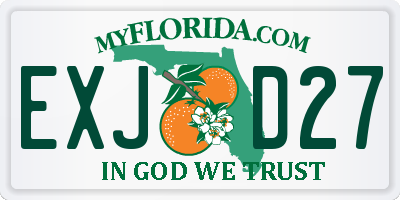 FL license plate EXJD27